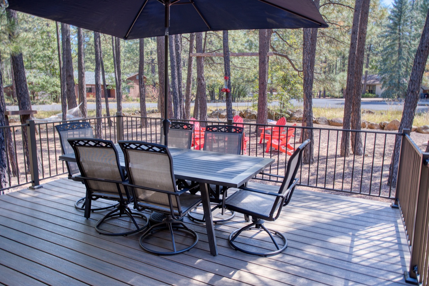 Outdoor patio seating area